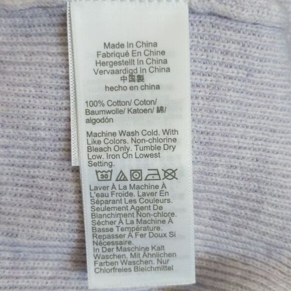 J. Crew NWT 100% cotton, lavender, long sleeve sweater, ruffle sleeve S - Picture 7 of 10
